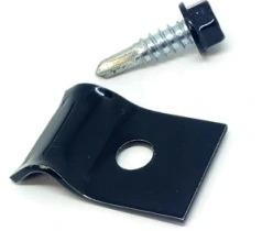 PRZELOTKA BLASZKOWA CZARNA RAL9005 + WKRĘT 4.8x19mm